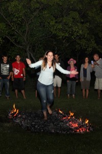 I'm walking on fire! 